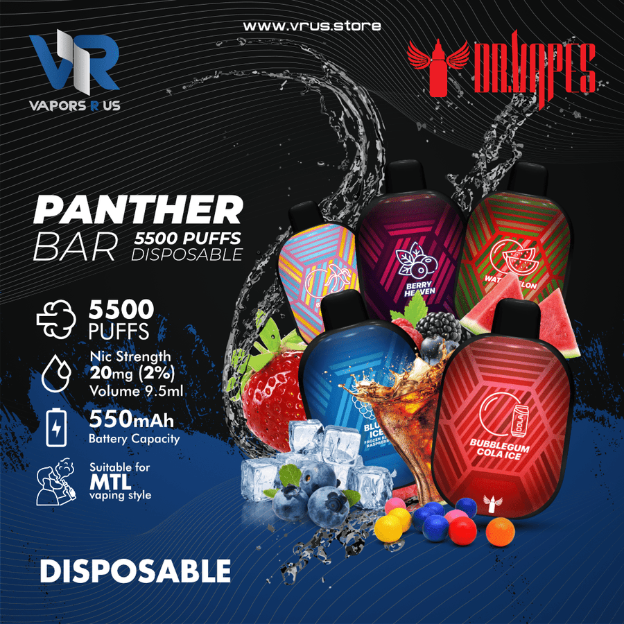 Dr Vapes – Panther Bar 5500 Puff Disposable | Vapors R Us LLC