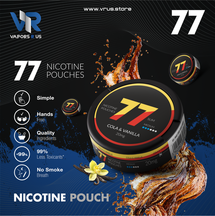 Cola & Vanilla Nicotine Pouches By 77