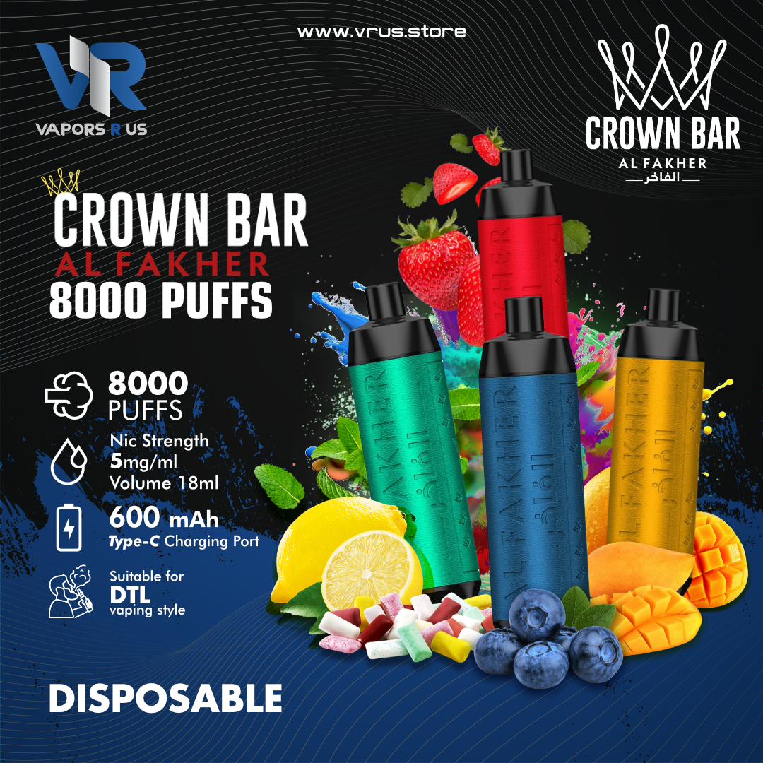 Al Fakher - Crown Bar 8000 Puffs DTL (5MG)