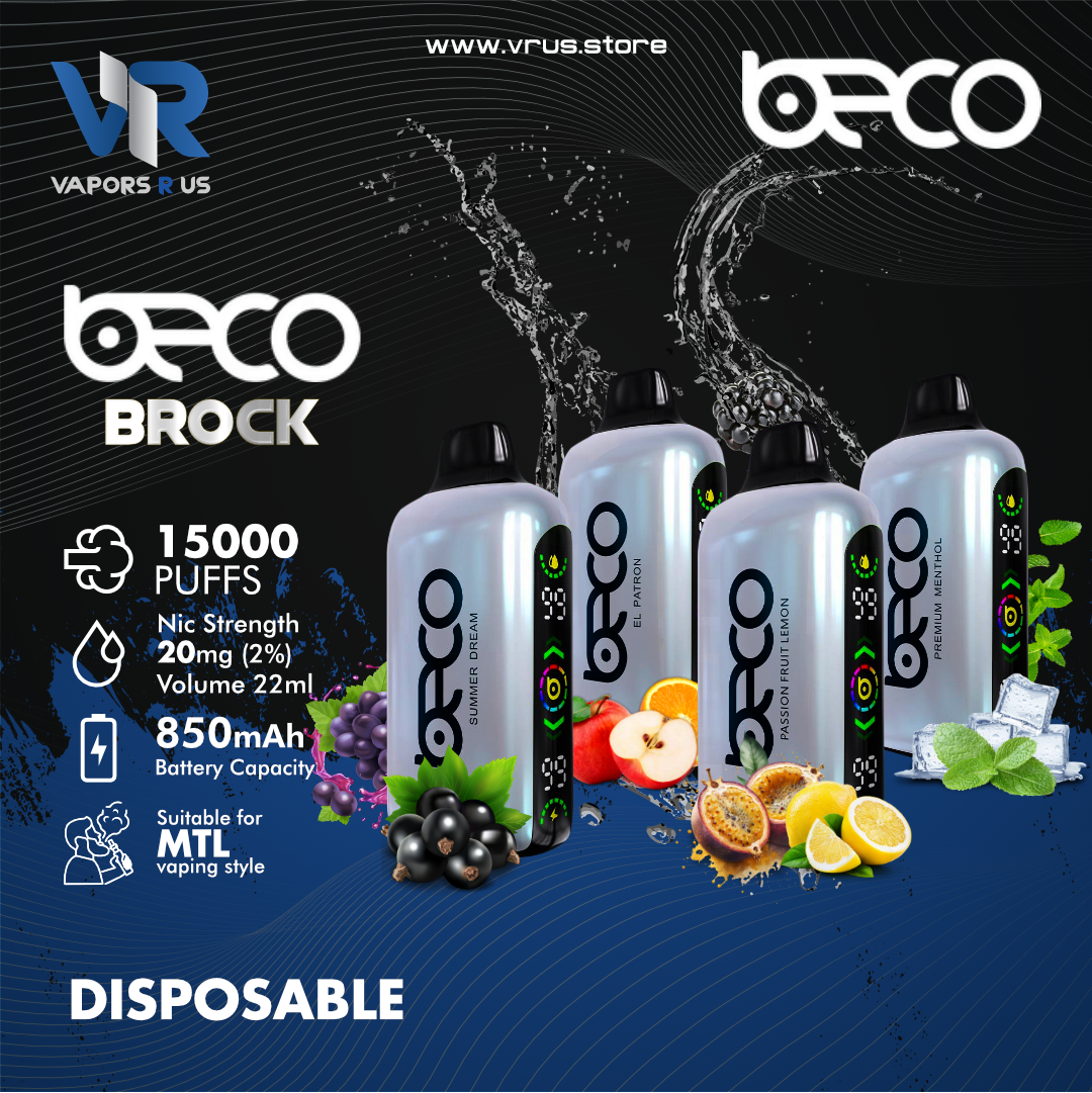 BECO - BROCK Disposable Device | Rechargable (15000 Puffs)
