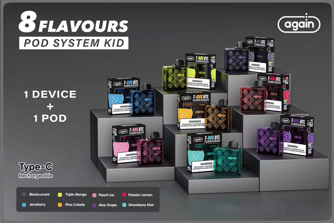 Again T-Box Pod Kit Disposable Pods | Vapors R Us LLC