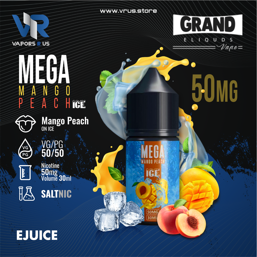GRAND E-LIQUIDS – Mega Mango Peach Ice 30ML