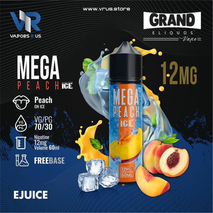 GRAND ELIQUIDS - Mega Peach Ice