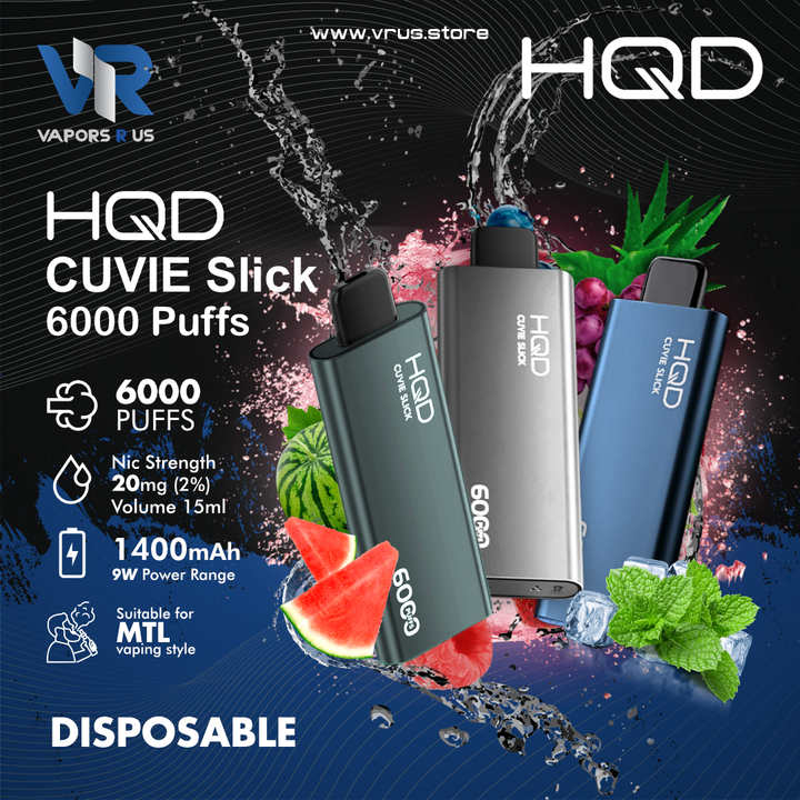 HQD - CUVIE Slick Disposable Pod Device 6000 Puffs 20mg