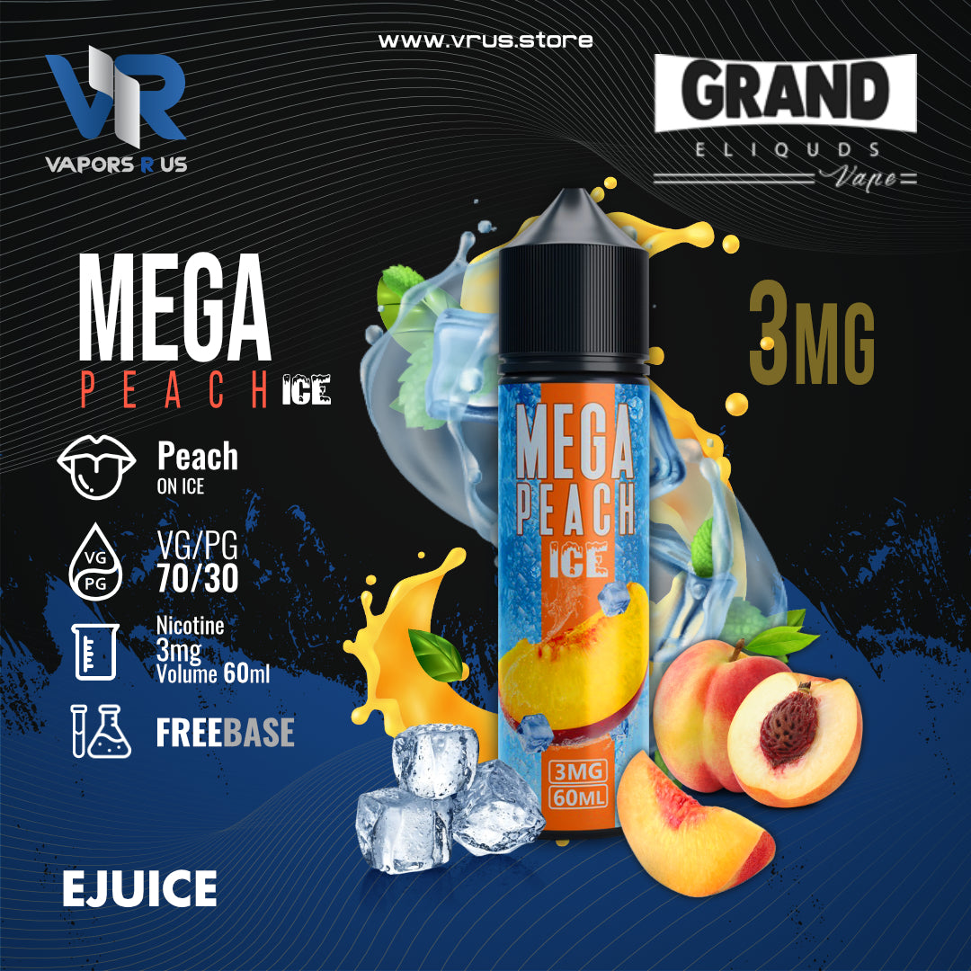 GRAND ELIQUIDS - Mega Peach Ice