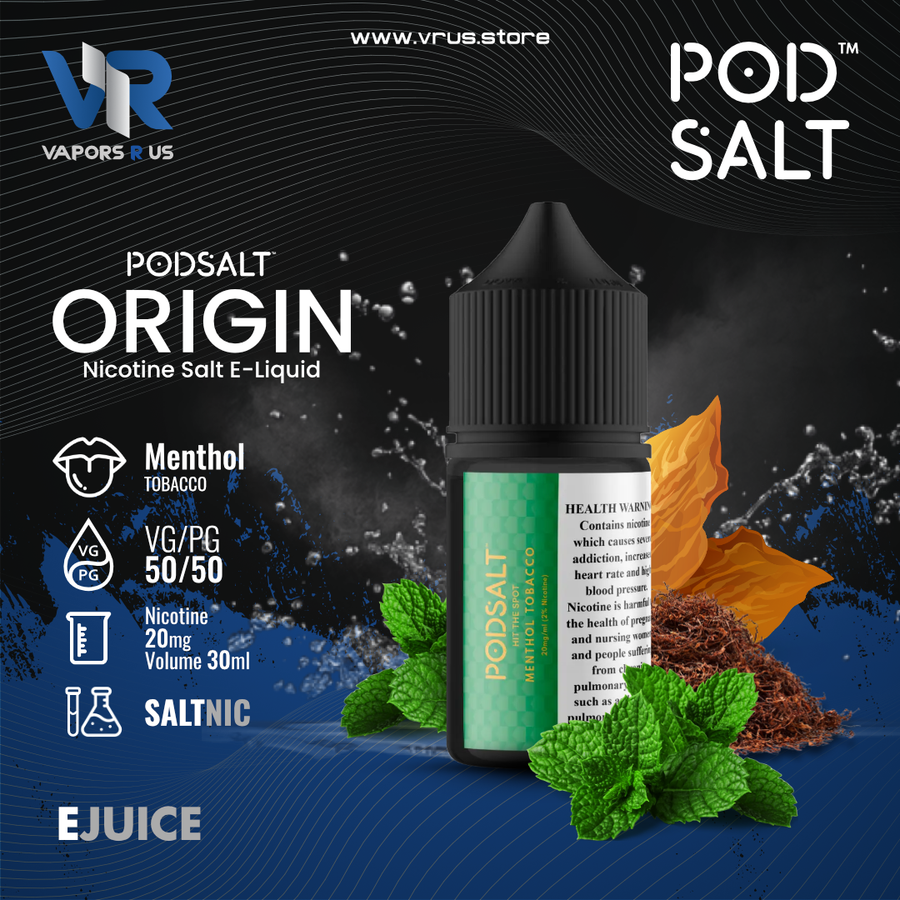 POD SALT ORIGIN - Menthol Tobacco 30ml (SaltNic) | Vapors R Us LLC