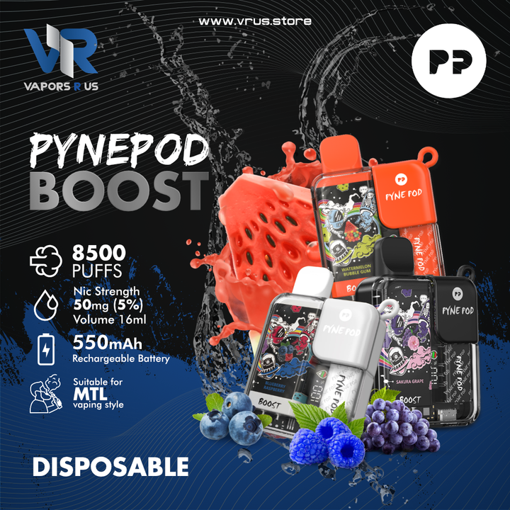 PYNE POD BOOST 8500 Puffs Disposable - 50mg