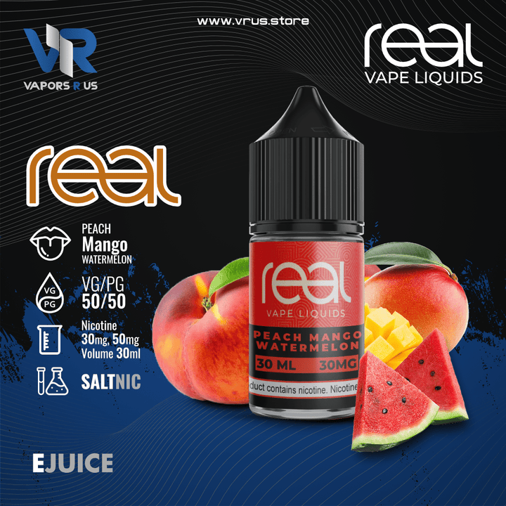 REAL VAPE - Peach Mango Watermelon 30ml (SaltNic) | Vapors R Us LLC