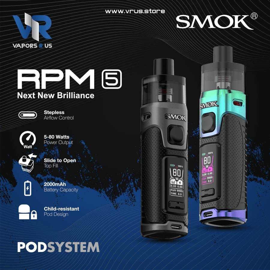 SMOK - RPM 5 Pod System Kit (80W - 2000mAh) | Vapors R Us LLC