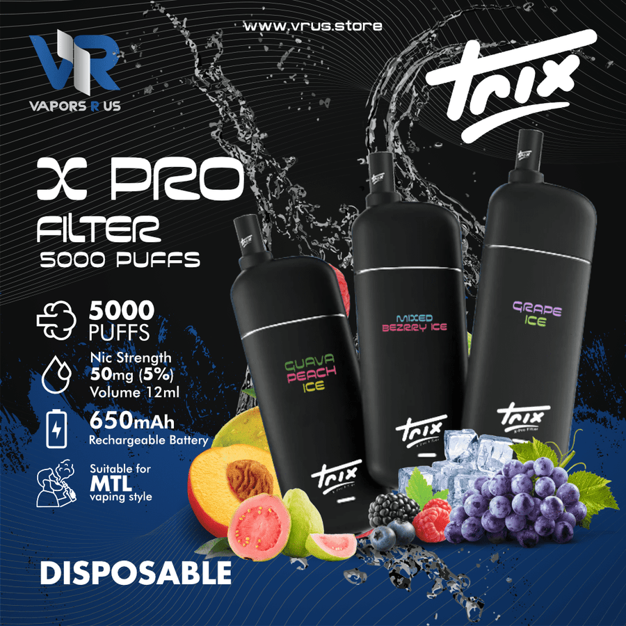 Trix - X Pro Filter 5000 Puffs  50mg | Vapors R Us LLC