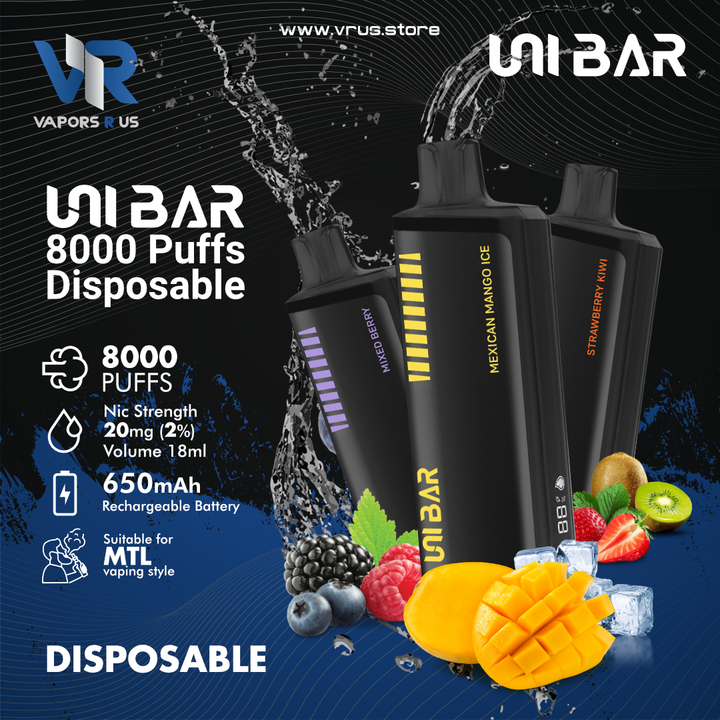 UNIBAR 8000 Puffs Disposable