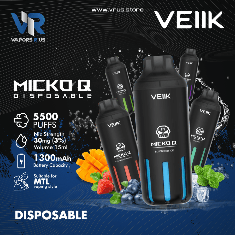 VEIIK - Micko Q 5500 Puffs 30mg | Vapors R Us LLC