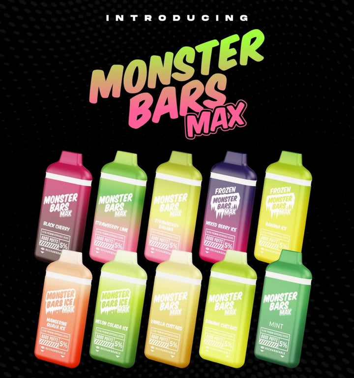 Monster Bars Max 6000 Puffs - 20mg