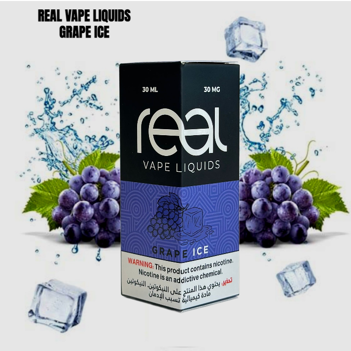 REAL VAPE - Grape Ice 30ml (SaltNic) | Vapors R Us LLC