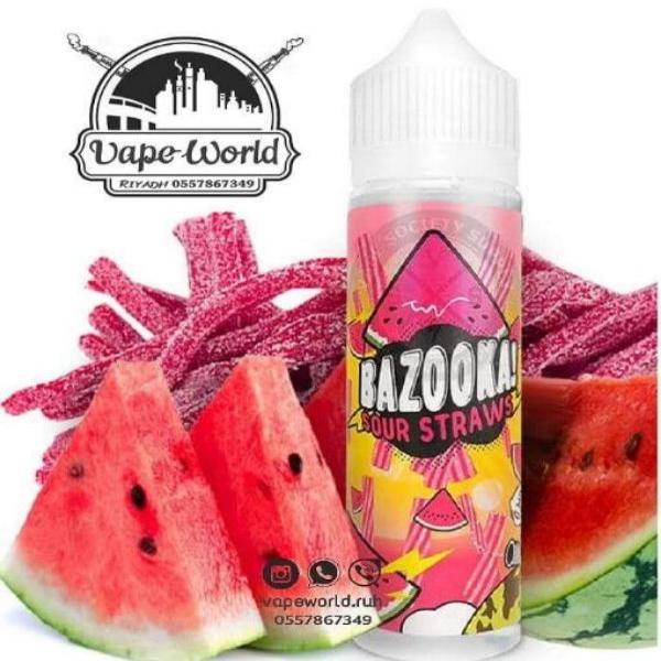 BAZOOKA - SOUR STRAWS - Watermelon 3mg 60ml | Vapors R Us LLC