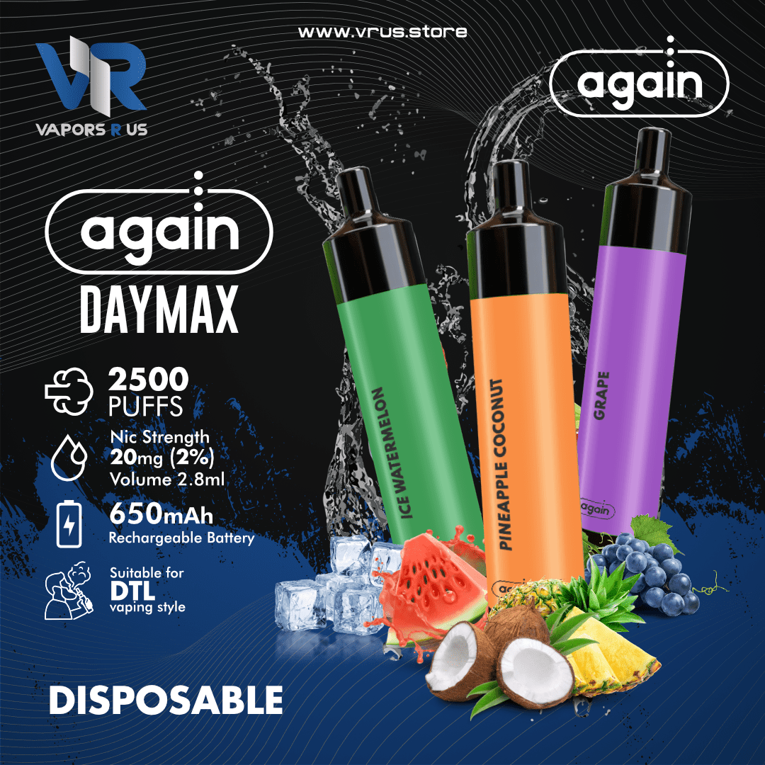 AGAIN - Daymax Disposable Device (2500 MTL Puffs 50mg) | Vapors R Us LLC