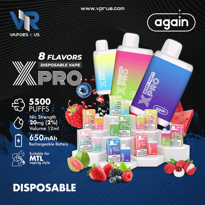 AGAIN - X PRO Disposable (5500 Puffs - 20mg) | Vapors R Us LLC