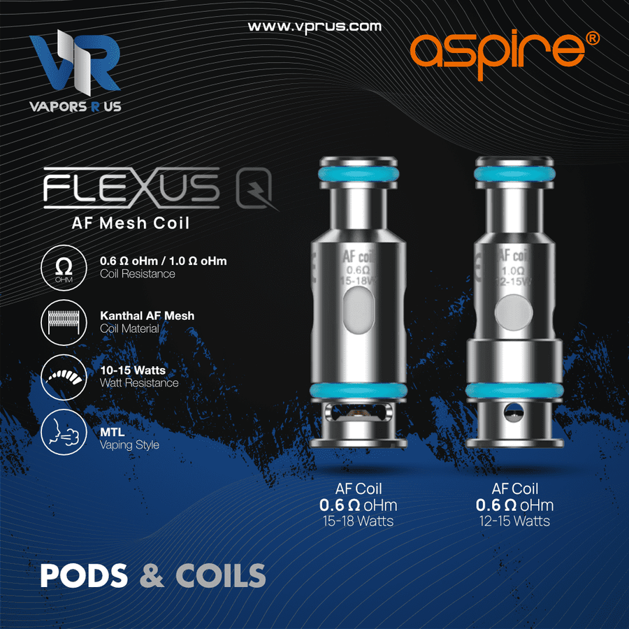 ASPIRE - Flexus Q AF Replacement Coils (5pcs/pack) | Vapors R Us LLC