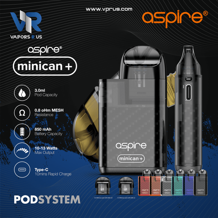 ASPIRE - Minican Plus 850mAh Kit | Vapors R Us LLC