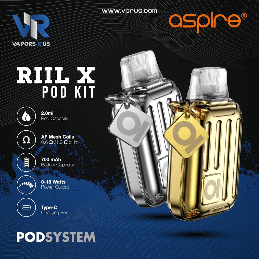ASPIRE - RiiL X Pod Kit 700mAh | Vapors R Us LLC