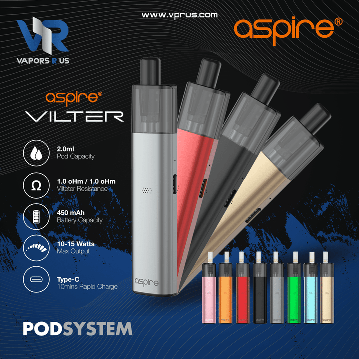 ASPIRE - VILTER 450mAh Pod Kit | Vapors R Us LLC