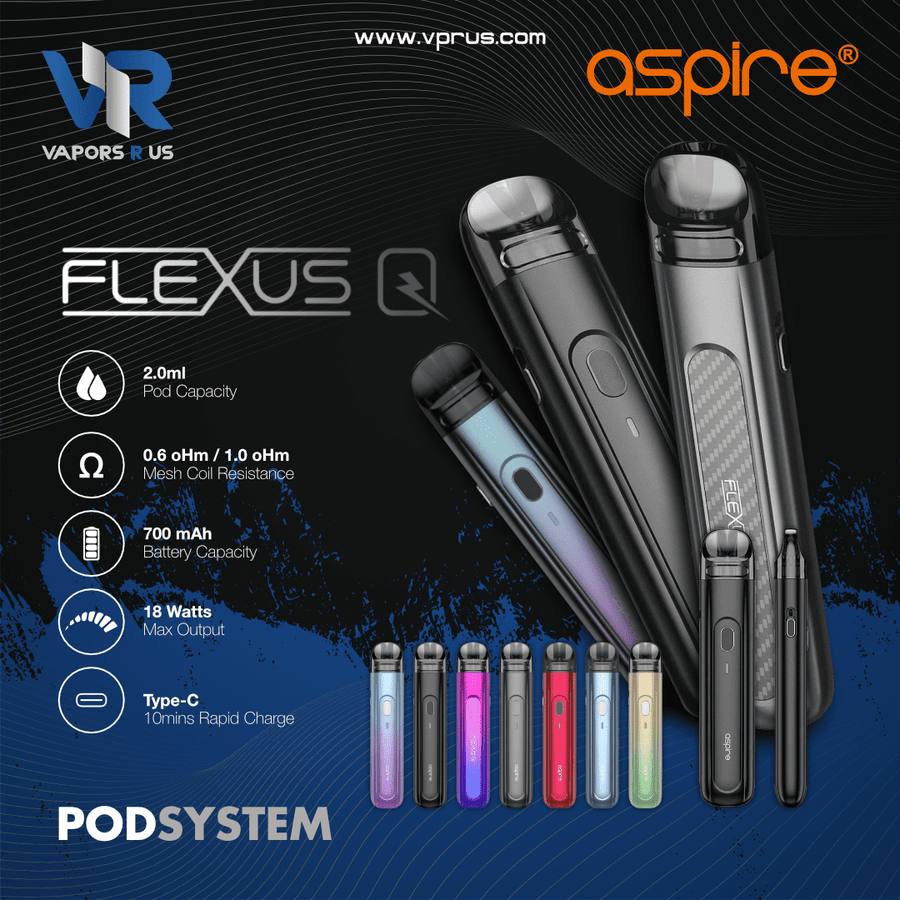 ASPIRE - Flexus Q Pod Kit 700mAh | Vapors R Us LLC