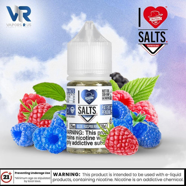 I LOVE SALTS BY MAD HATTER - BLUE RASPBERRY