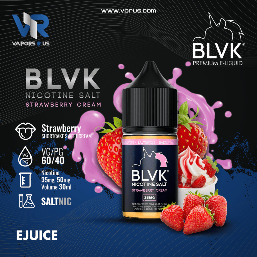 BLVK UNICORN - Strawberry Cream 30ml (SaltNic) | Vapors R Us LLC