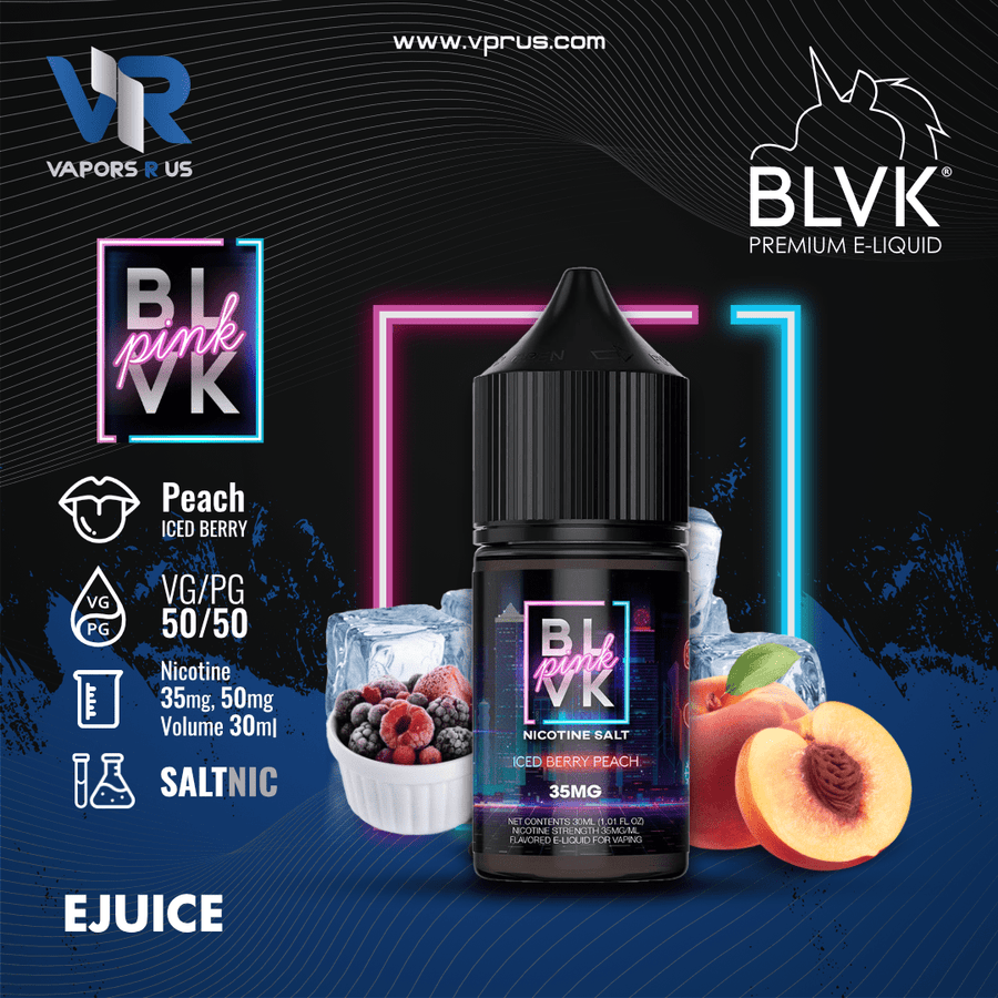 BLVK PINK - Iced Berry Peach 30ml (SaltNic) | Vapors R Us LLC