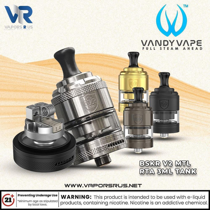 Vandy Vape BSKR V2 MTL RTA 3ml Tank | Vapors R Us LLC