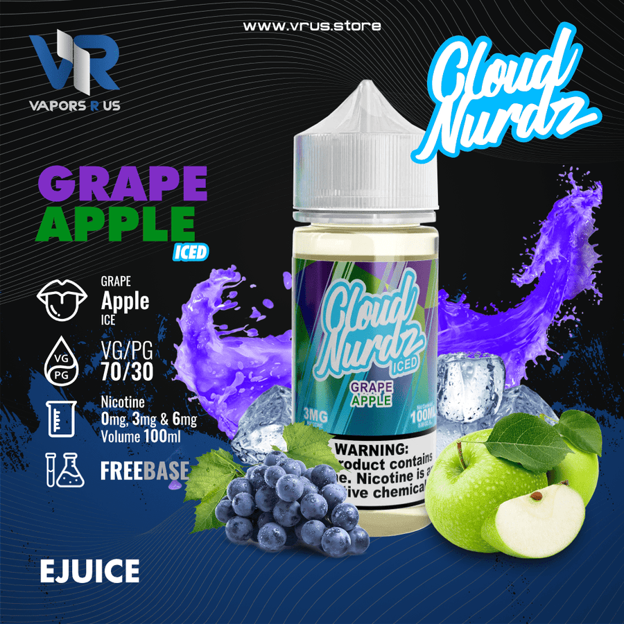 CLOUD NURDZ - Grape Apple Iced 100ml | Vapors R Us LLC
