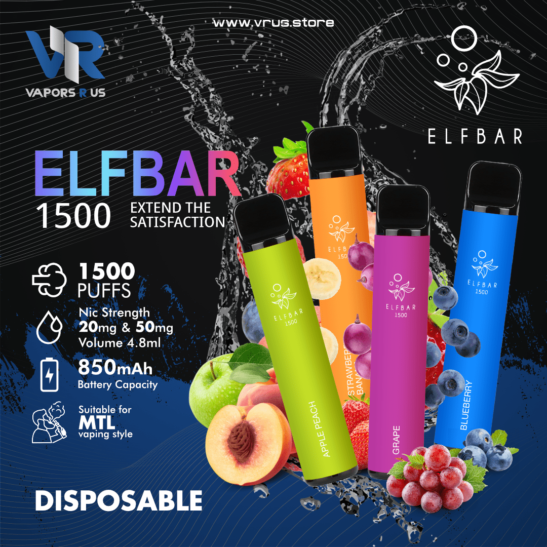 ELF BAR - 1500 Puffs Disposable Pod Device 850mAh | Vapors R Us LLC