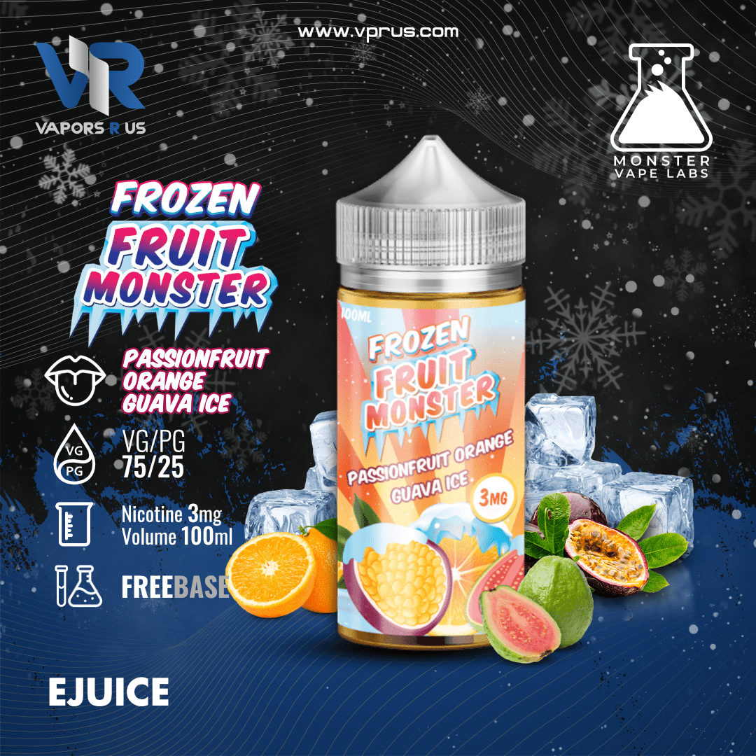 FROZEN FRUIT MONSTER - Passionfruit Orange Guava Ice 3mg | Vapors R Us LLC