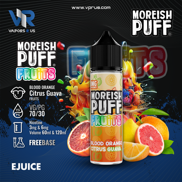 MOREISH PUFF FRUITS - Blood Orange Citrus Guava | Vapors R Us LLC