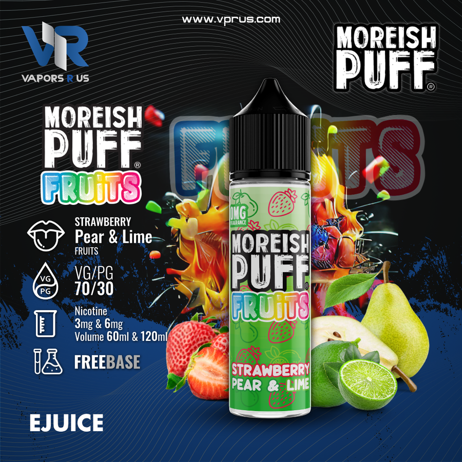 MOREISH PUFF FRUITS - Strawberry Pear And Lime | Vapors R Us LLC