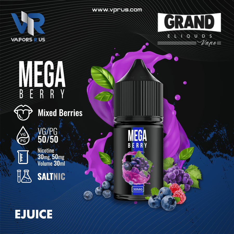 GRAND ELIQUIDS - Mega Berry 30ml (SaltNic) | Vapors R Us LLC