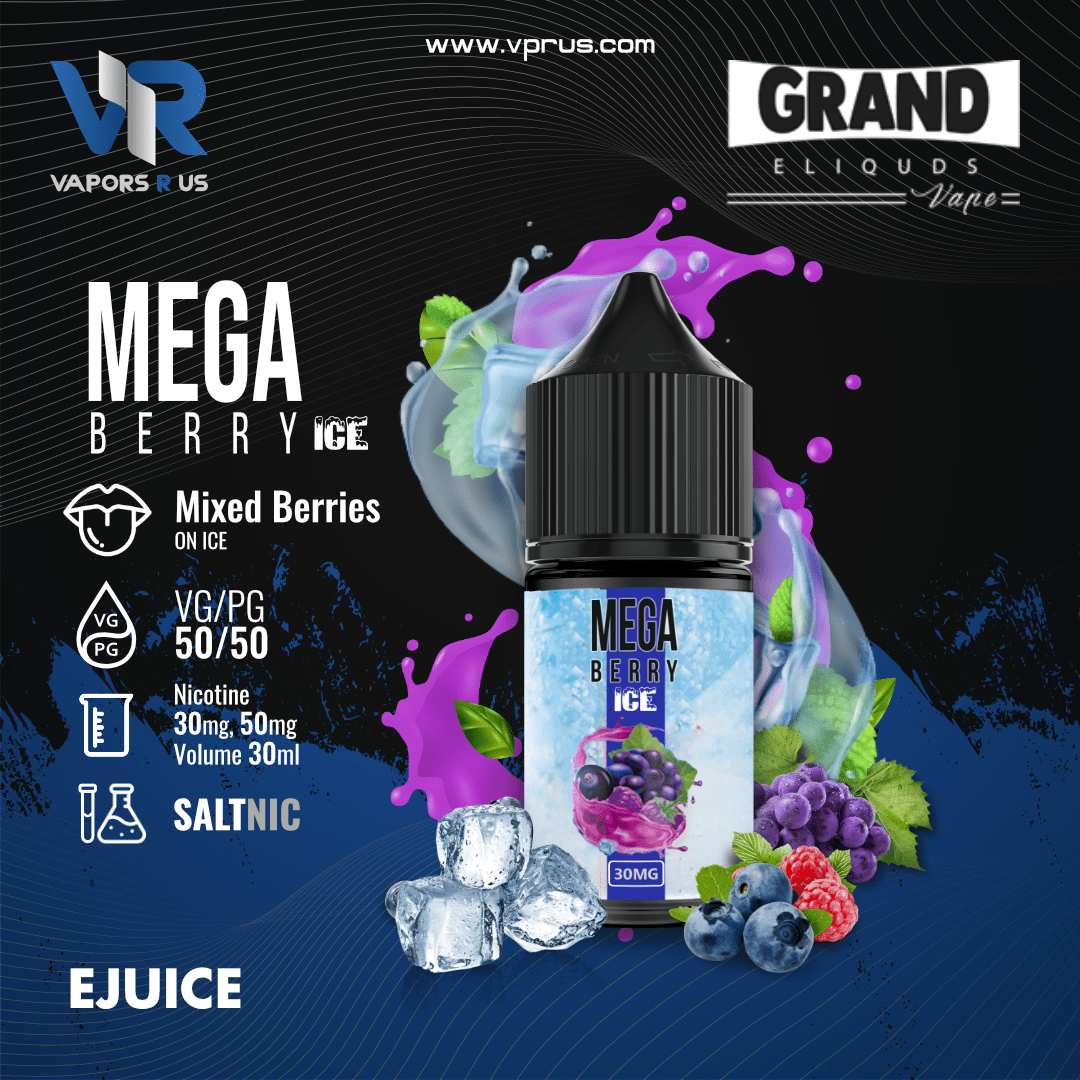 GRAND ELIQUIDS - Mega Berry Ice 30ml (SaltNic) | Vapors R Us LLC