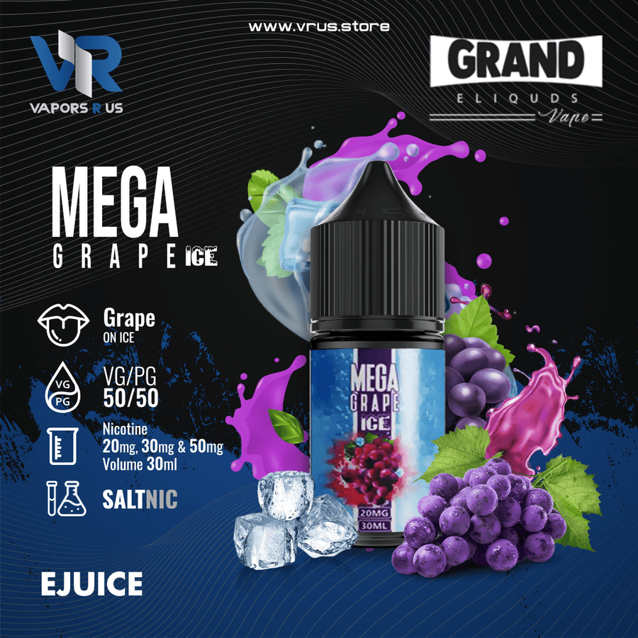 GRAND ELIQUIDS - MEGA Grape Ice 30ml