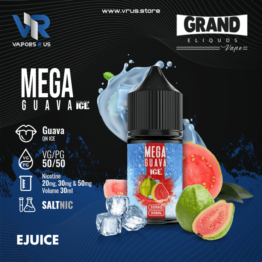 GRAND ELIQUIDS - Mega Guava Ice 30ml (SaltNic) | Vapors R Us LLC