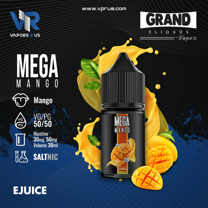 GRAND ELIQUIDS - Mega Mango 30ml (SaltNic) | Vapors R Us LLC
