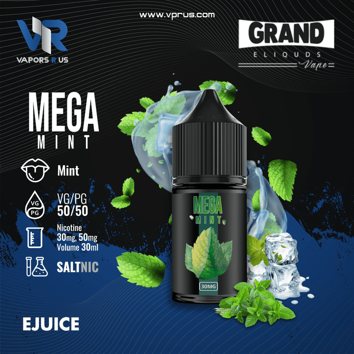 GRAND ELIQUIDS - Mega Mint 30ml (SaltNic) | Vapors R Us LLC