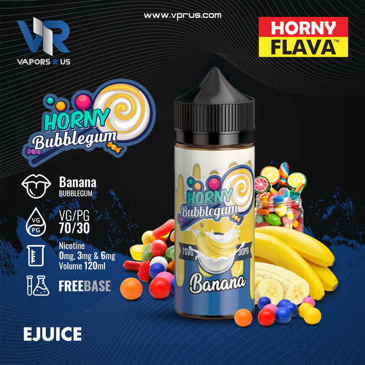 HORNY BUBBLEGUM - Banana Bubblegum 120ml | Vapors R Us LLC