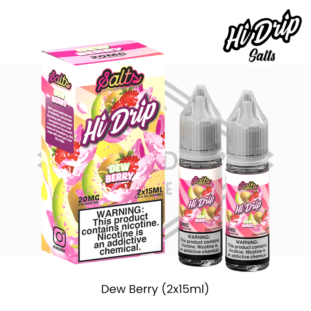Hi Drip Salts - Dew Berry (Honeydew Strawberry) - 2 x 15ml | Vapors R Us LLC