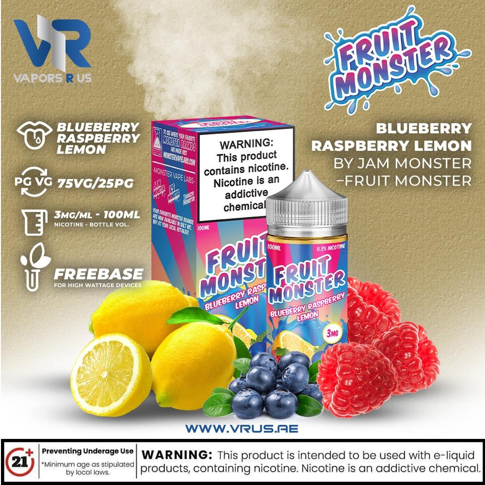 FRUIT MONSTER - Blueberry Raspberry Lemon 3mg | Vapors R Us LLC