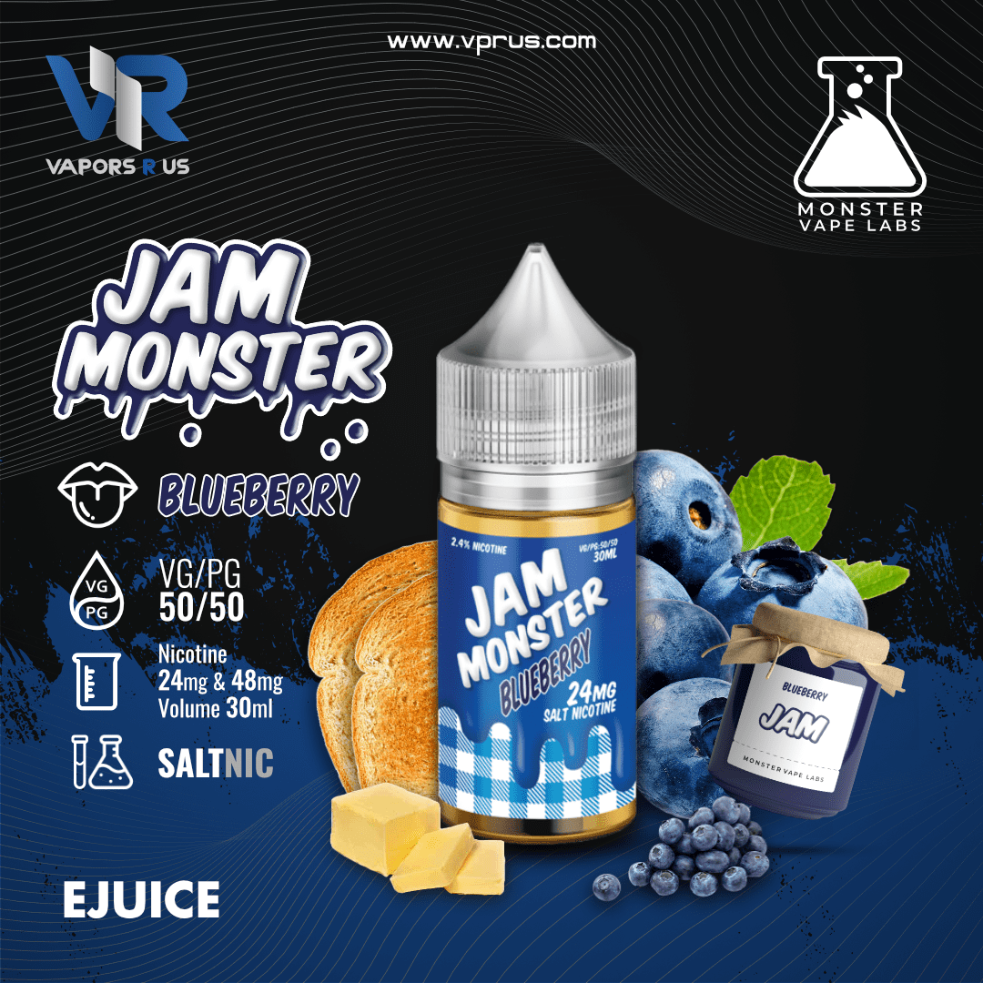 JAM MONSTER - Blueberry 30ml (SaltNic) | Vapors R Us LLC