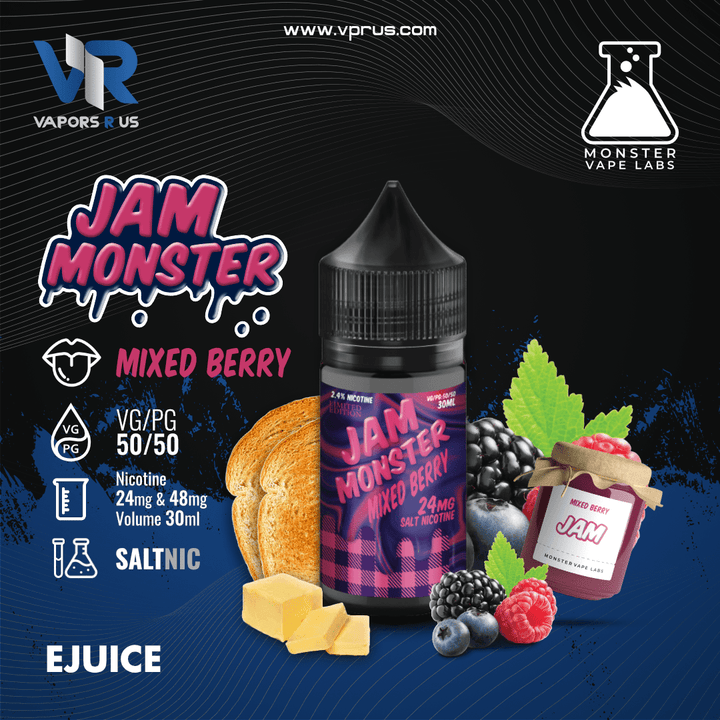 JAM MONSTER - Mixed Berry 30ml (SaltNic) | Vapors R Us LLC