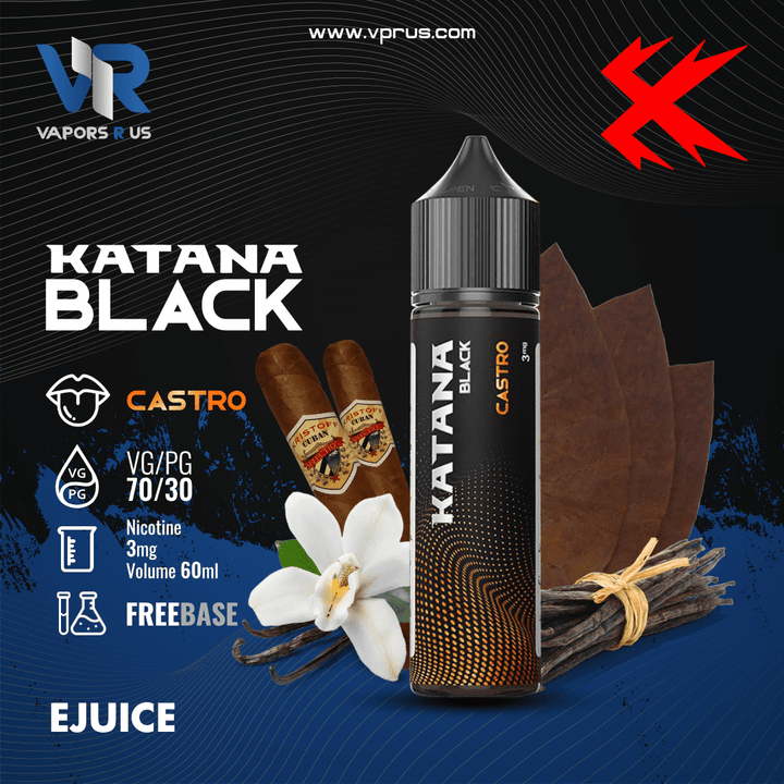 KATANA VAPE - Black Series - Castro (3mg - 60ml) | Vapors R Us LLC