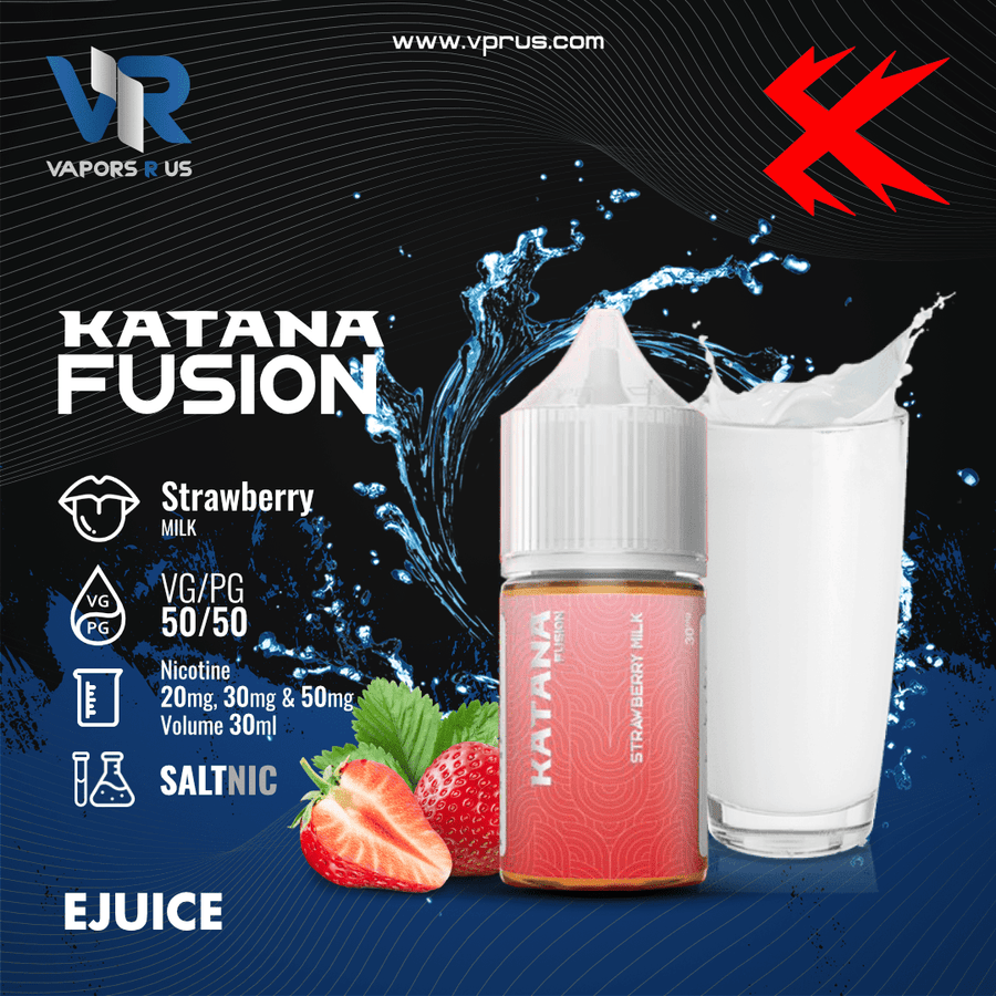 KATANA VAPE - Fusion Series - Strawberry Milk (30ml Saltnic) | Vapors R Us LLC