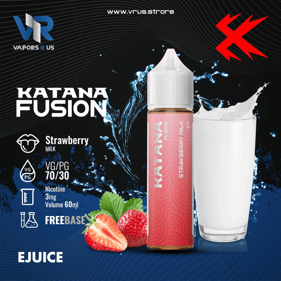 KATANA VAPE - Fusion Series - Strawberry Milk (3mg - 60ml) | Vapors R Us LLC