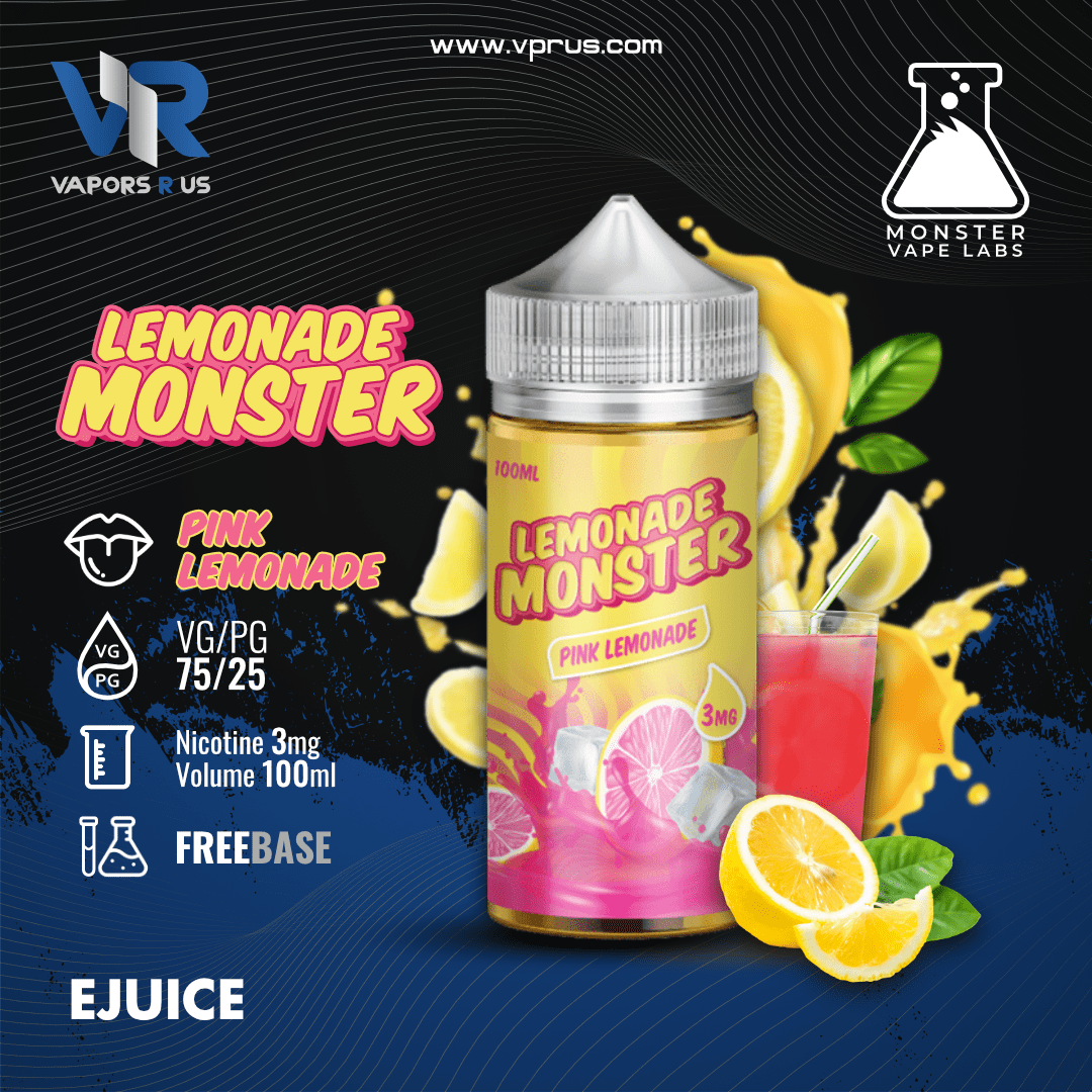 LEMONADE MONSTER - Pink Lemonade 3mg | Vapors R Us LLC